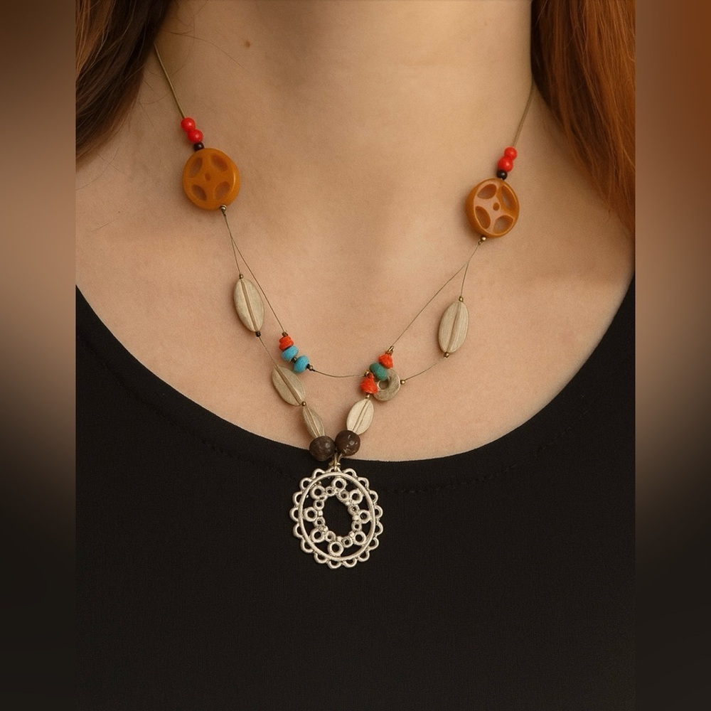 Boho Multi-Stone Pendant Necklace ✨